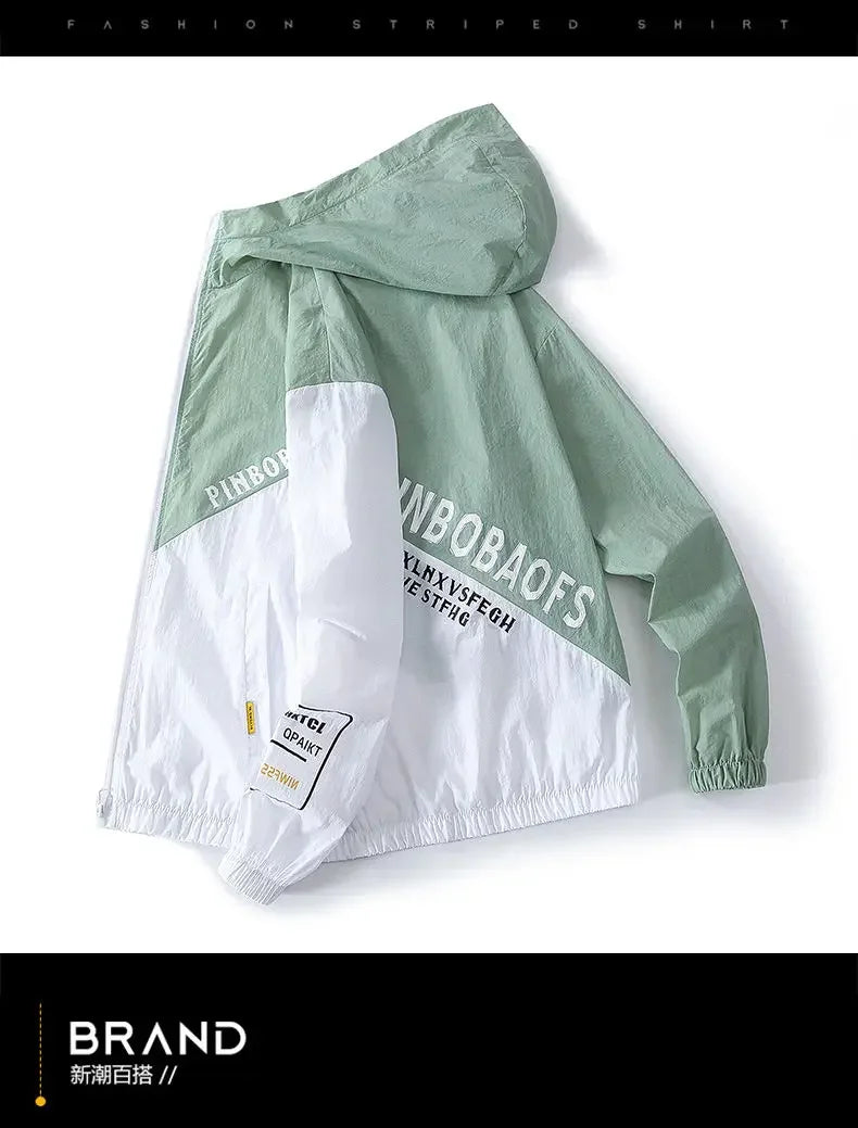 Men's Sunscreen Jacket Summer High Quality Casual Windbreaker Jacket Breathable Waterproof Outdoor Jacket Sunshine Proction