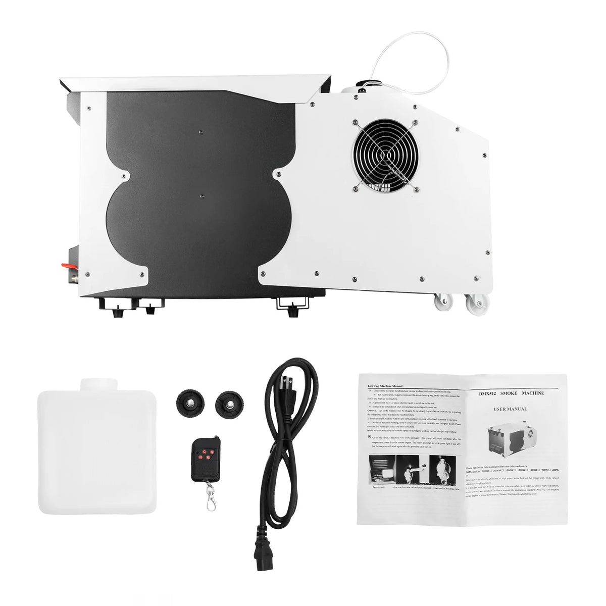 3000W 2L/67.63oz Fog Sprayer Stage Show Effect Ice Fog Producer Stage Fog Machine, Low Lying Smoking  for Creating Exciting Visual Effects Remote Control