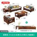 solid wood sofa simple modern living room winter and summer dual-purpose corner combination storage sofa