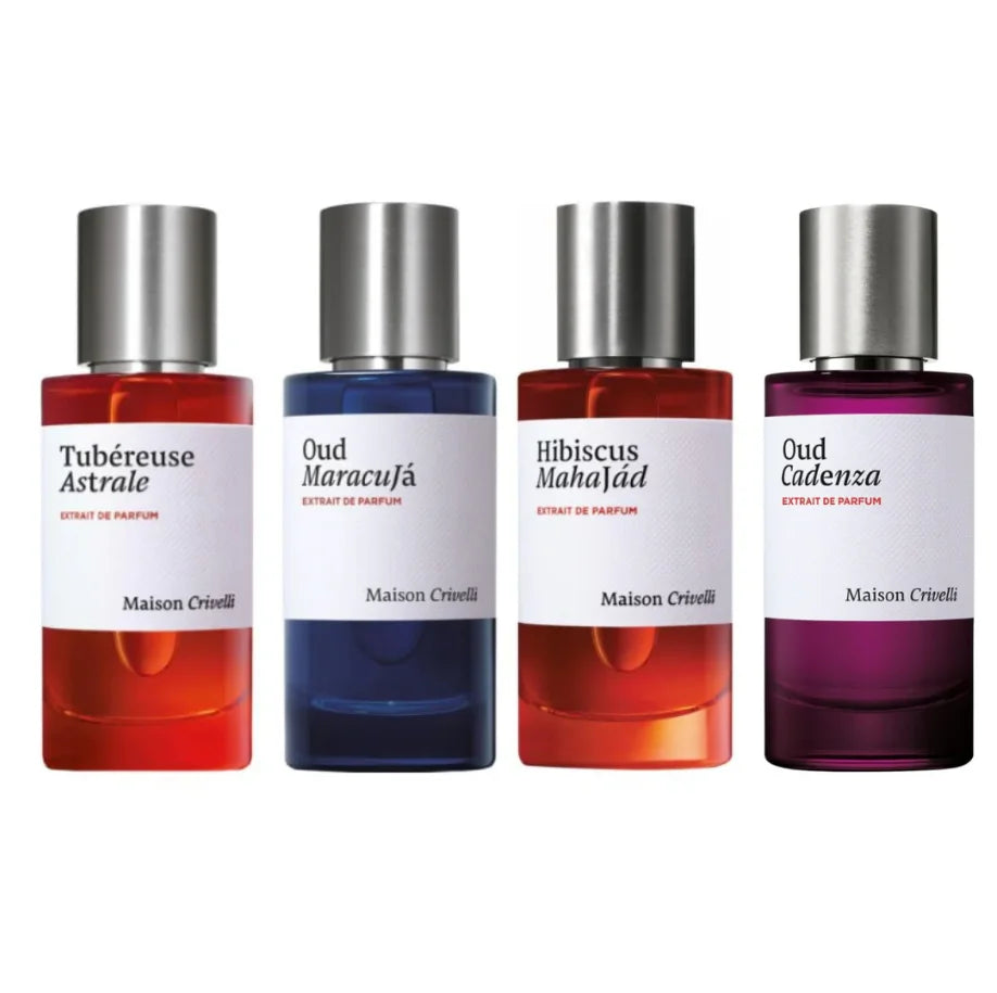 Maison Crivelli Luxury Oud Perfume Elegant Oriental Floral Woody Hibiscus Scent Rich Extrait Variants Unique Aroma