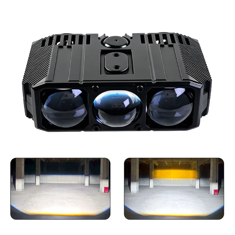 Super Bright 170W Mini Projector Car LED Light, IP66 Waterproof External Auxiliary Work Light for Car, SUV & Motorcycle