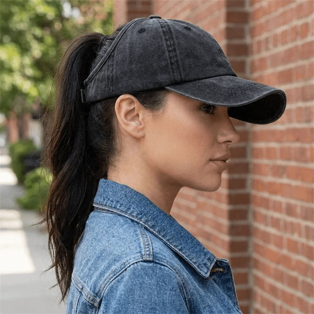 Casual Solid Color Washed Baseball Cap Adjustable Hip Hop Empty Top Hat JK Snapback Cap Sun Protection Peaked Hat Outdoor