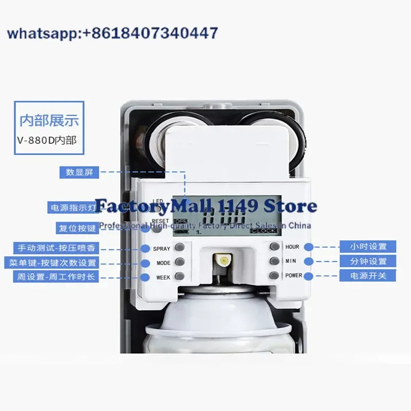For Ruiwo Wall Mounted Aromatherapy Diffuser Remote Control Home Hotel Air Fragrance Machine Scent Dispenser Essential Oil