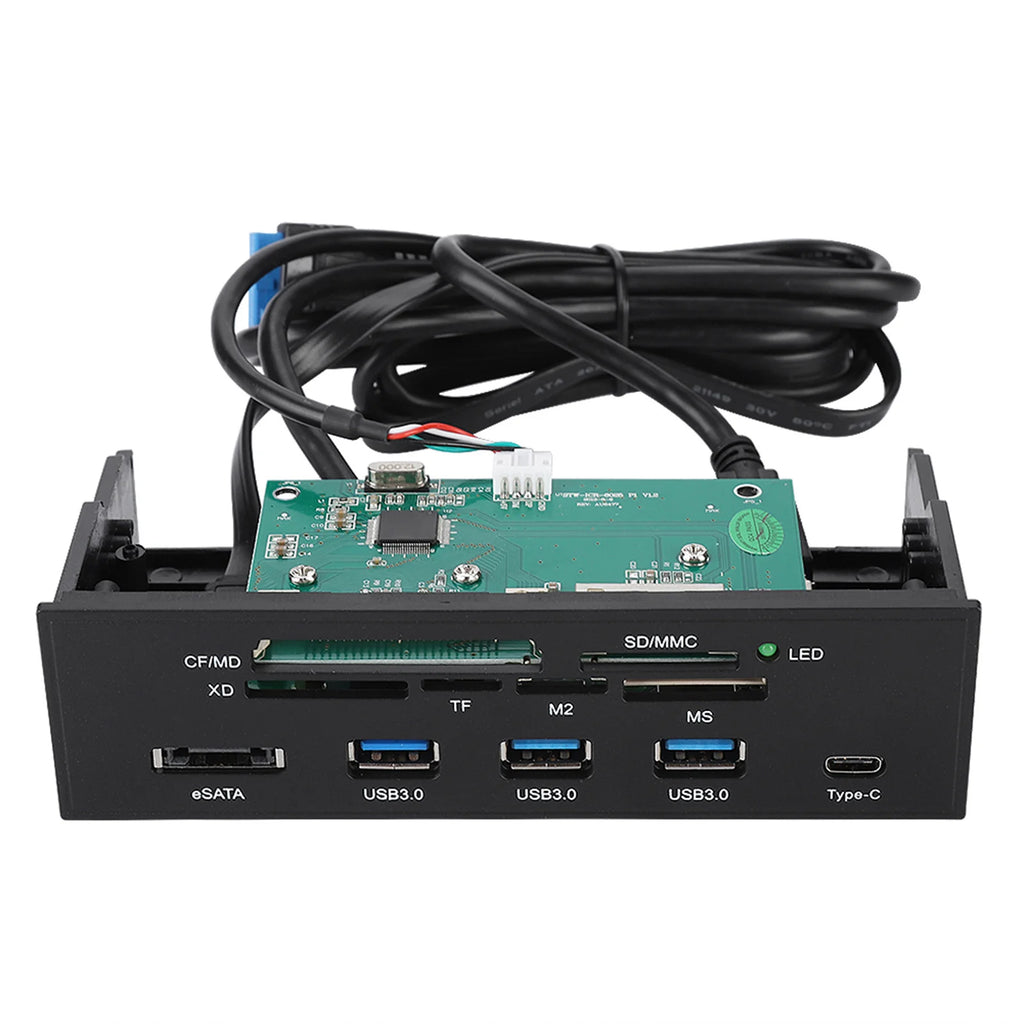 5.25inches Multifunction Internal Card Reader Dashboard PC Front Panel Card Reader Accessory Internal Card Reader PC Front Panel
