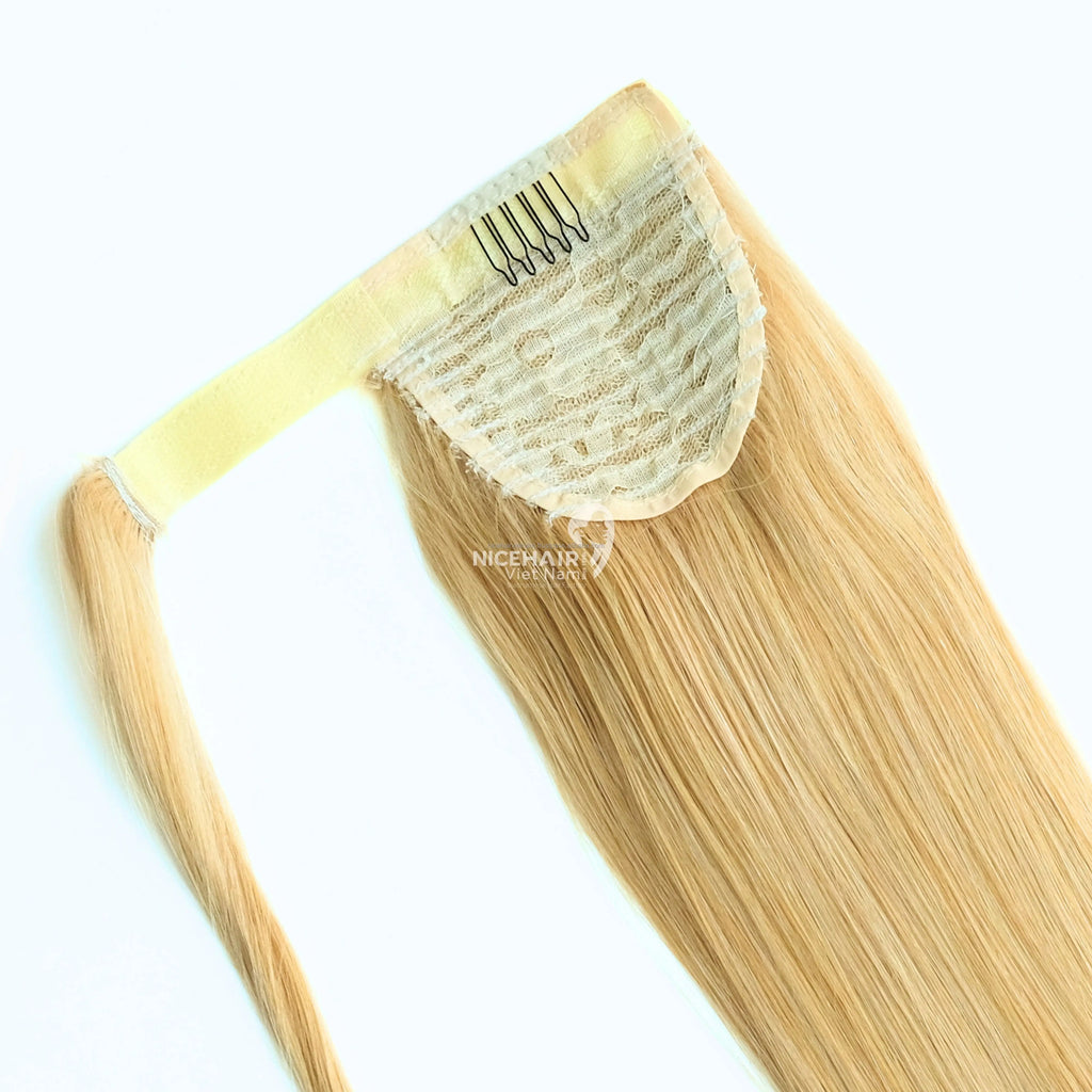 Wholesale Raw Ponytail Vietnamese Virgin Hair Vendors Soft Silky Cuticle Aligned Ponytail Non-Chemical Natural Straight Style