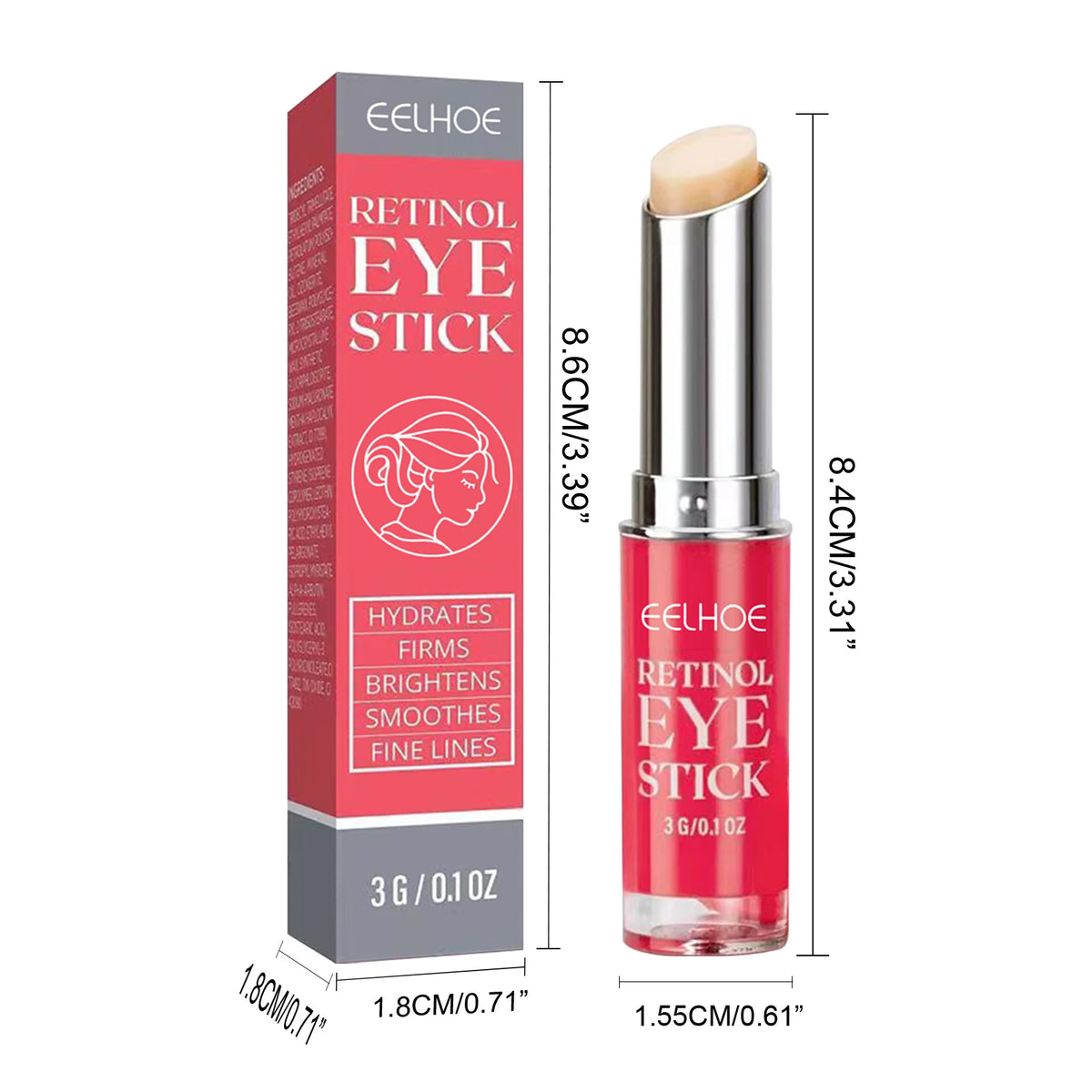 Retinol Eye Cream Wrinkle Remover Lightening Dark Circles Lifting Firming Skin Instant Eye Repair Serum Stick for Women Eye Care