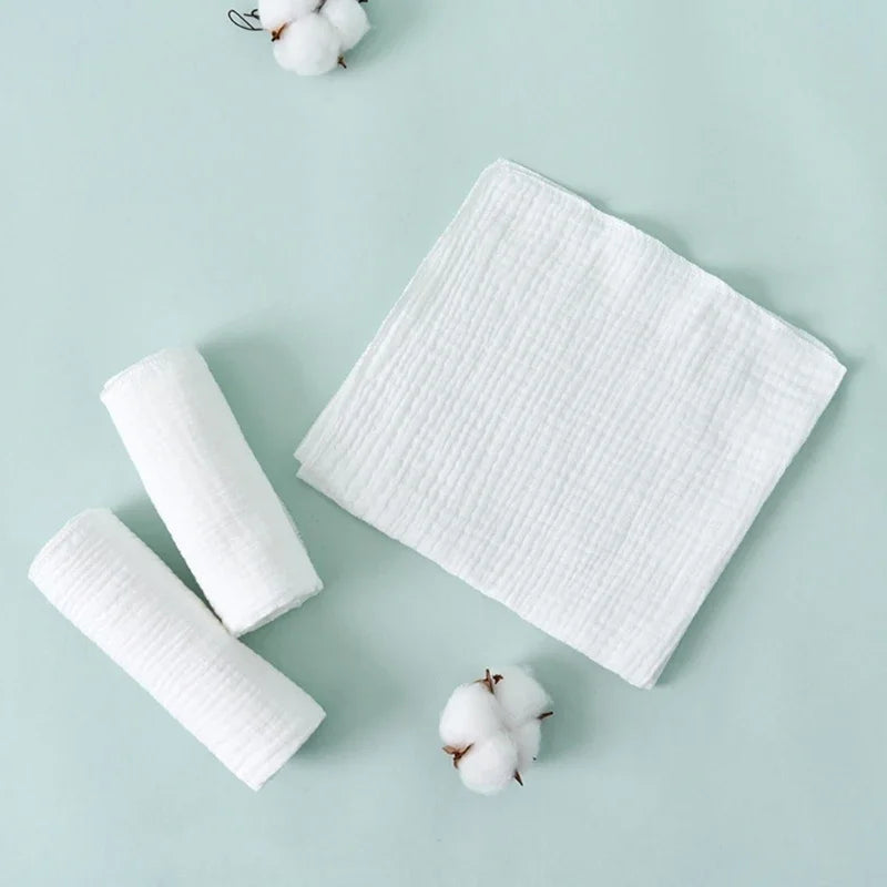 8Pcs Cotton Baby Gauze Diapers For Newborn Baby Nappy Changing 43x45cm Washable Reusable Double Layer Soft Baby Diapering Towels