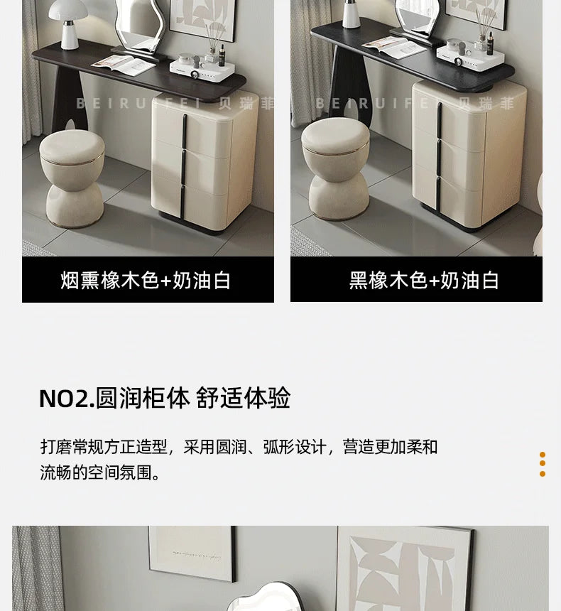 Modern Mirror Lights Stool Vanity Table Europe Set Women Kids Dressing Table Bedroom Organizer Luxury Tocador Mueble Furniture