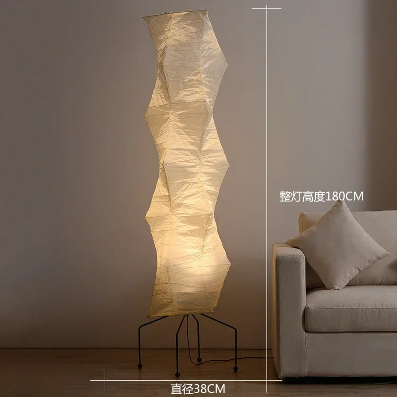 Akari Noguchi Lamp Yong Floor Lamp Japanese Designer LED Rice Paper Lantern Bedside Study Hotel Art Decor Standing Lamp