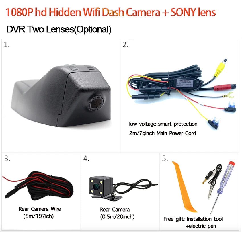 Car DVR 4K Dash Cam Camera Wifi Video Recorder For Cadillac XT5 XT6 28T 2019 2020 2021 For Chevrolet Equinox 28T 2017 2018 2019