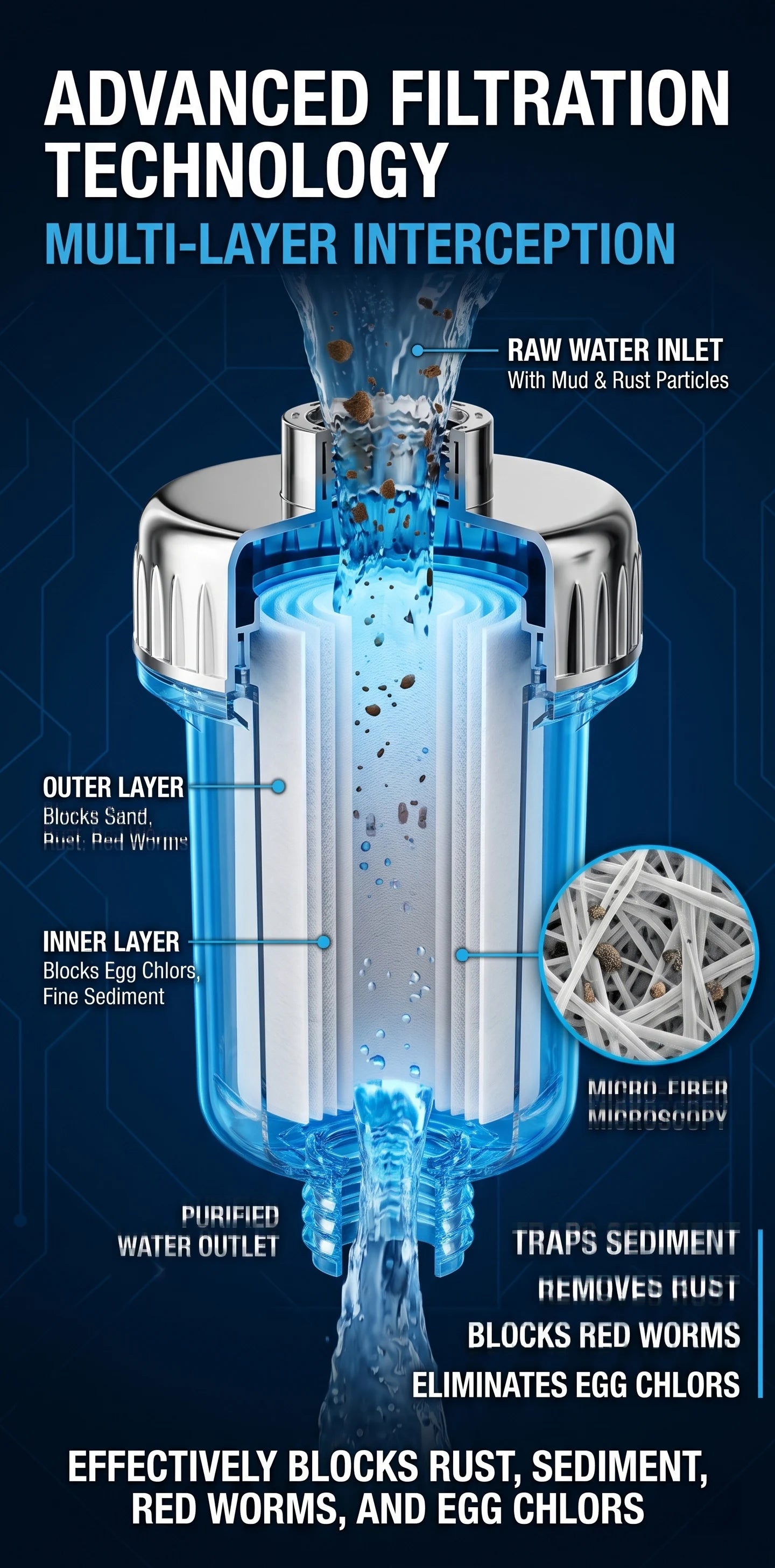 Water Heater Pre Filter Shower Head Filter Transparent Window 20mm Universal Connector Hard Water Purifier Accessory