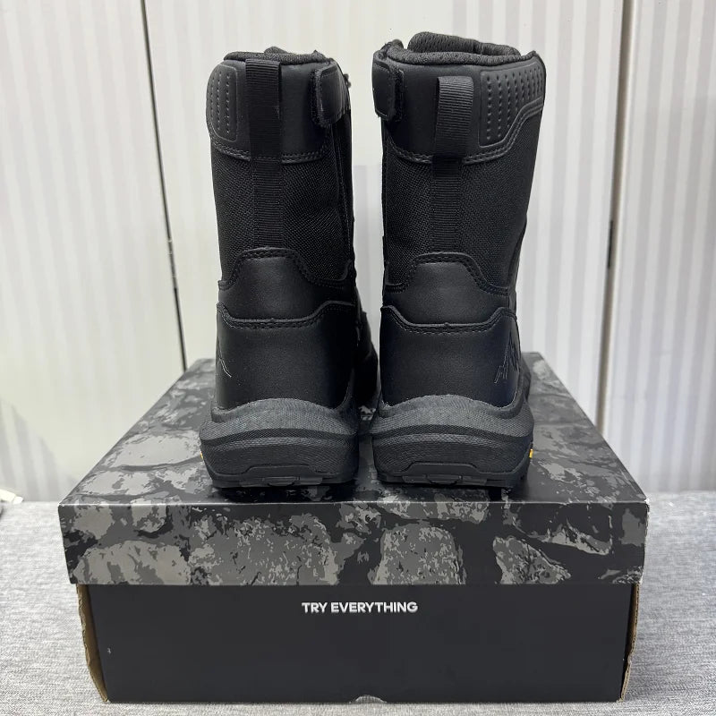 Original Brand Comfortable High Top Mountaineering Boots Designer Zipper Outdoor Hiking Shoe Autumn/Winter Trekking Sneakers