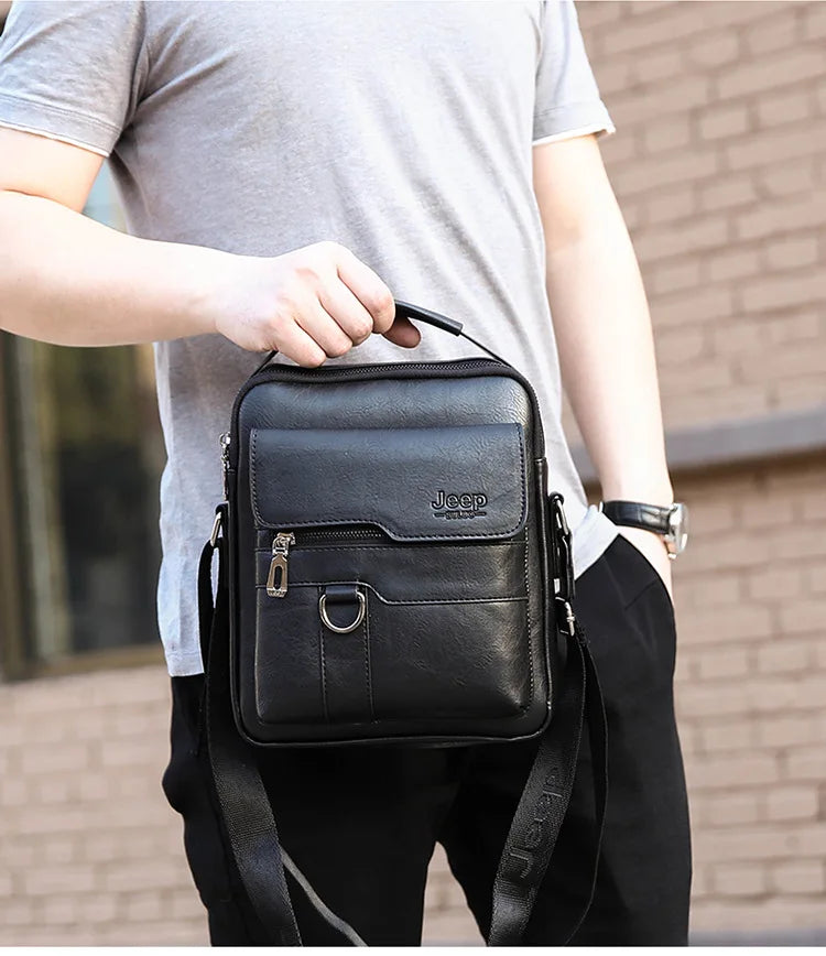 Men's Shoulder Bag, Business Commuting Men's Bag, Crossbody Bag, Soft Leather Hanging Bag, Large Capacity Small Backpack