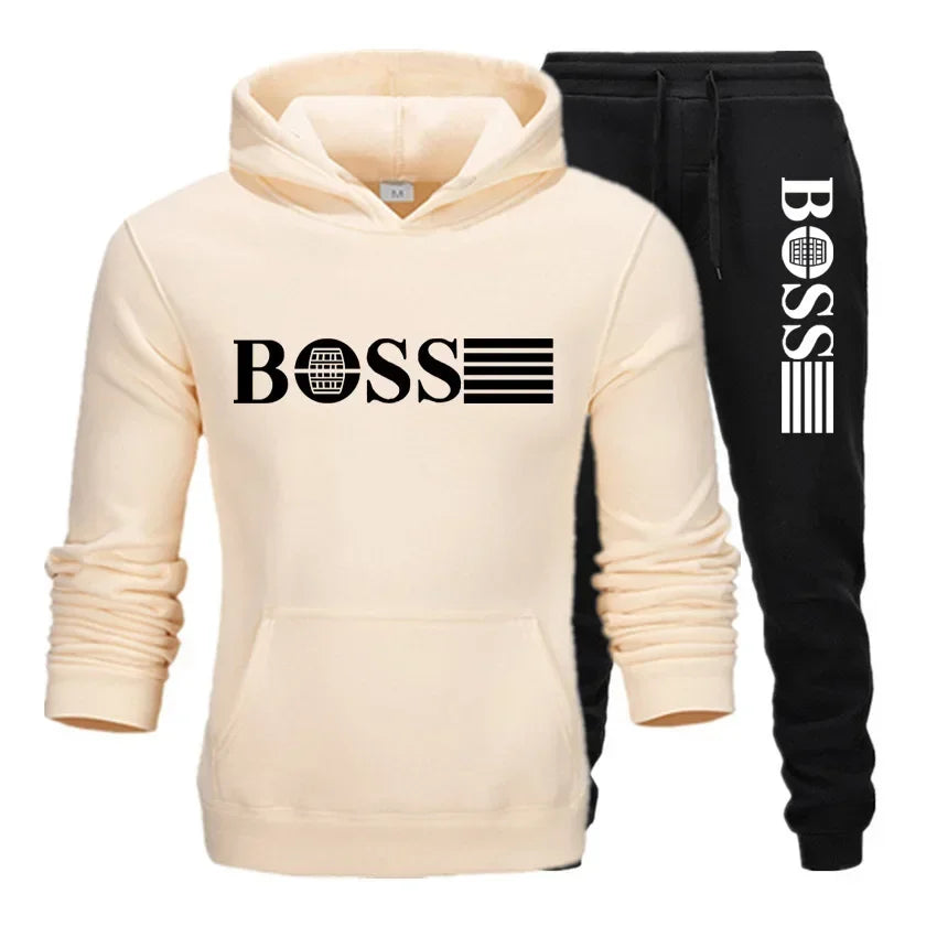 Autumn and winter two-piece sportswear, men and women's casual sportswear, with fashionable hoodie.