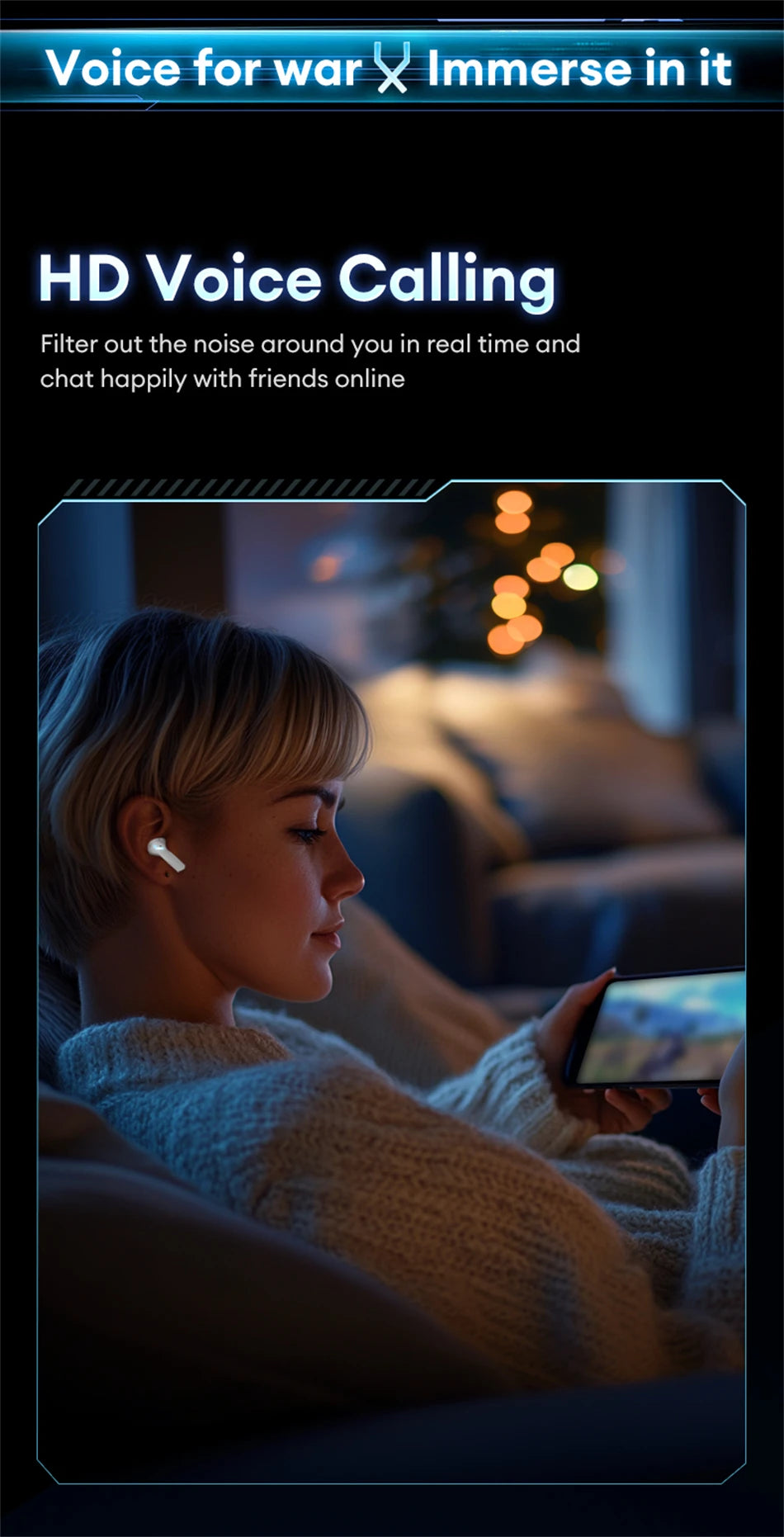 Lenovo XT53 Wireless Bluetooth 5.4 Earphones LED Digital Display Waterproof Earbuds Noise Cancelling Gaming Headset GM2 Pro Max