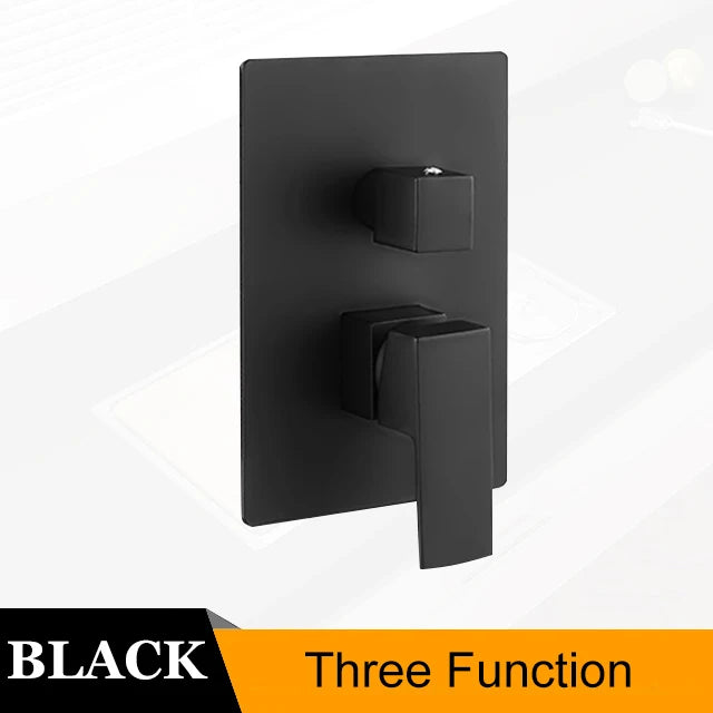 BECOLA Solid Brass Polished Chrome Or Black Single Handle 1-3 Way Wall Mount Bathroom Shower Mixer Control Valve