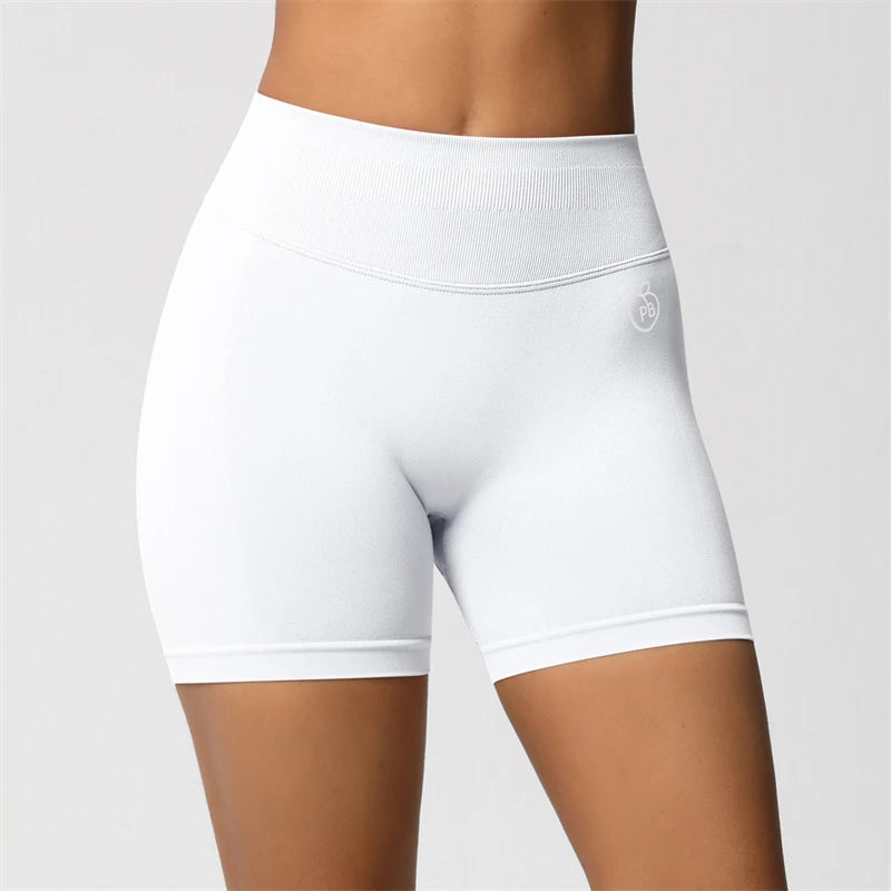 Women Bum Three Waist Sections Sports Shaping Shorts Seamless Sports Shorts For Women Cycling Jogging Fitness High Waist Push Up