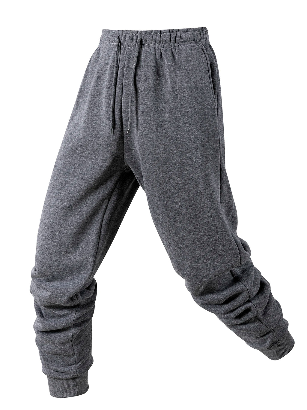 Men's Casual Pants Autumn Winter Fleece Sweatpants Men Running Jogger Sports Gym Trousers Fashion Solid Color Workout Long Pants