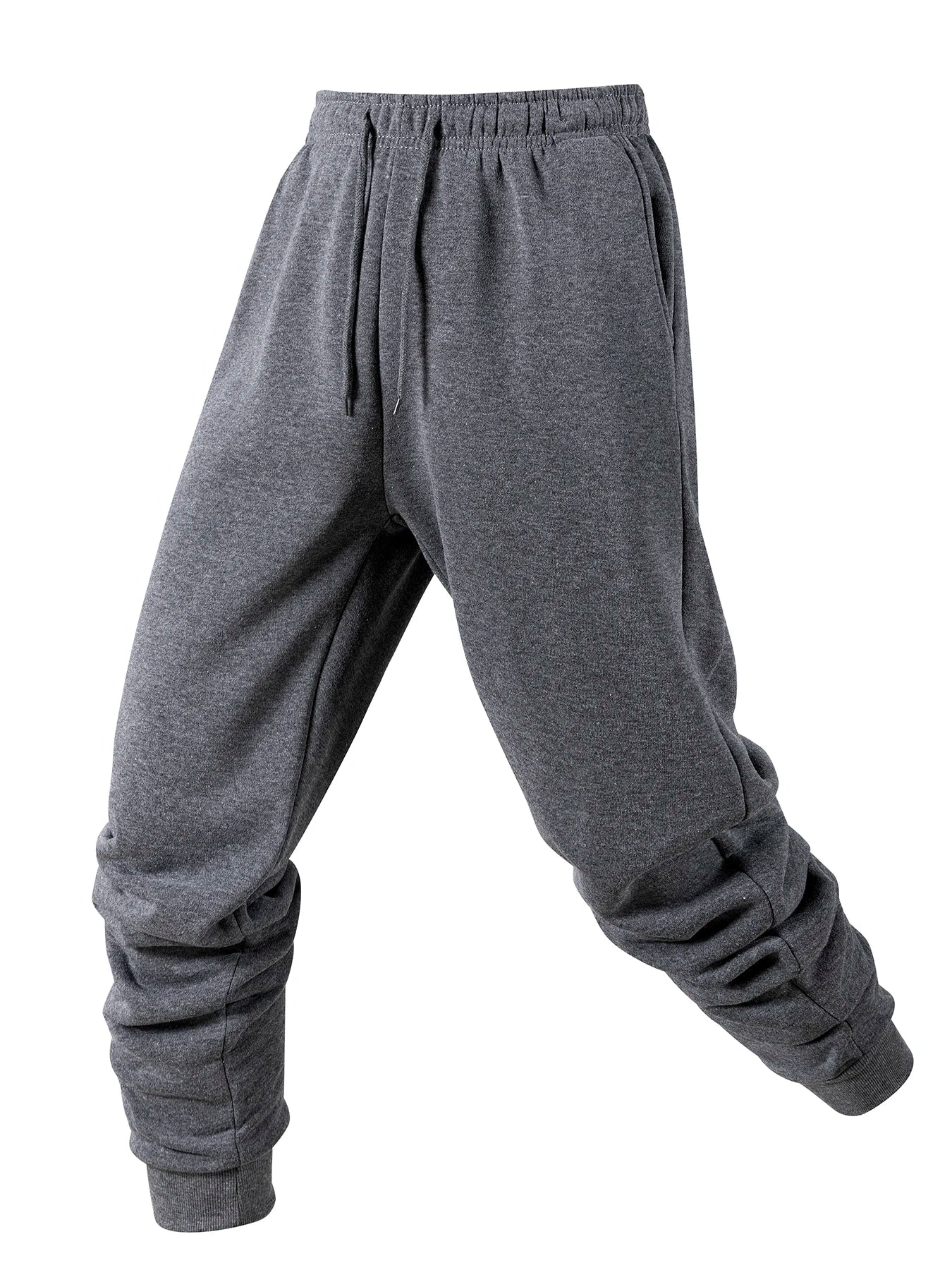Men's Casual Pants Autumn Winter Fleece Sweatpants Men Running Jogger Sports Gym Trousers Fashion Solid Color Workout Long Pants