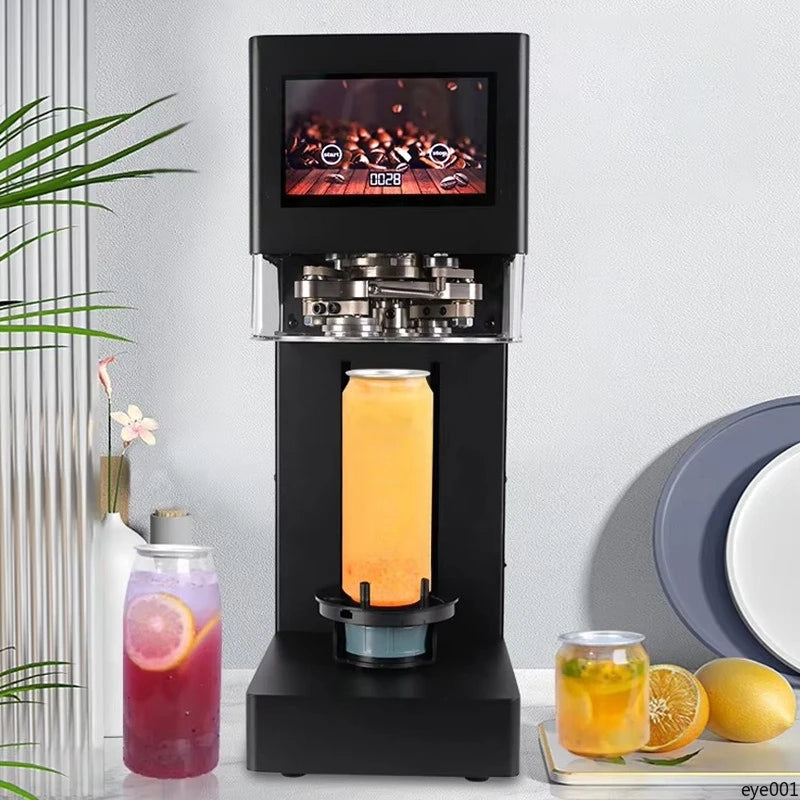 Manual/Auto Can Sealing Machine for Milk Tea Beverage Plastic & Tin Cans Seamer
