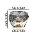 1PC 50ML Shot Glasses Diamond Faceted Double Bottom Crystal Glass Cup for Whiskey Espresso Tea Cup Bar Light Luxury Drinkware