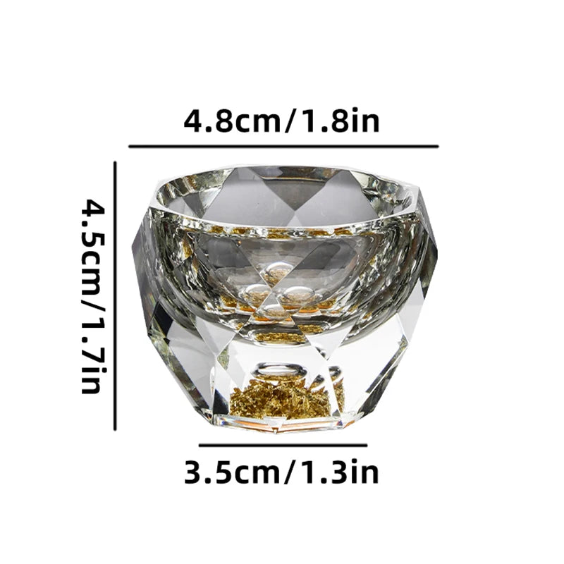 1PC 50ML Shot Glasses Diamond Faceted Double Bottom Crystal Glass Cup for Whiskey Espresso Tea Cup Bar Light Luxury Drinkware