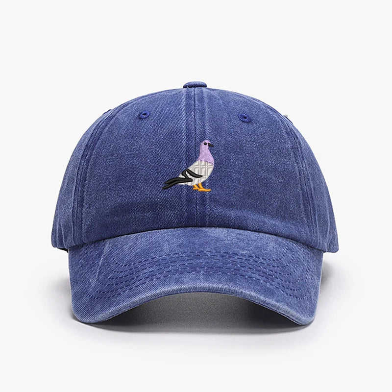 Embroidery Pigeon Spring vintage Baseball caps Men Women Water Washed Sports Fishing Sunshade Summer Autumn winter Dad Hat