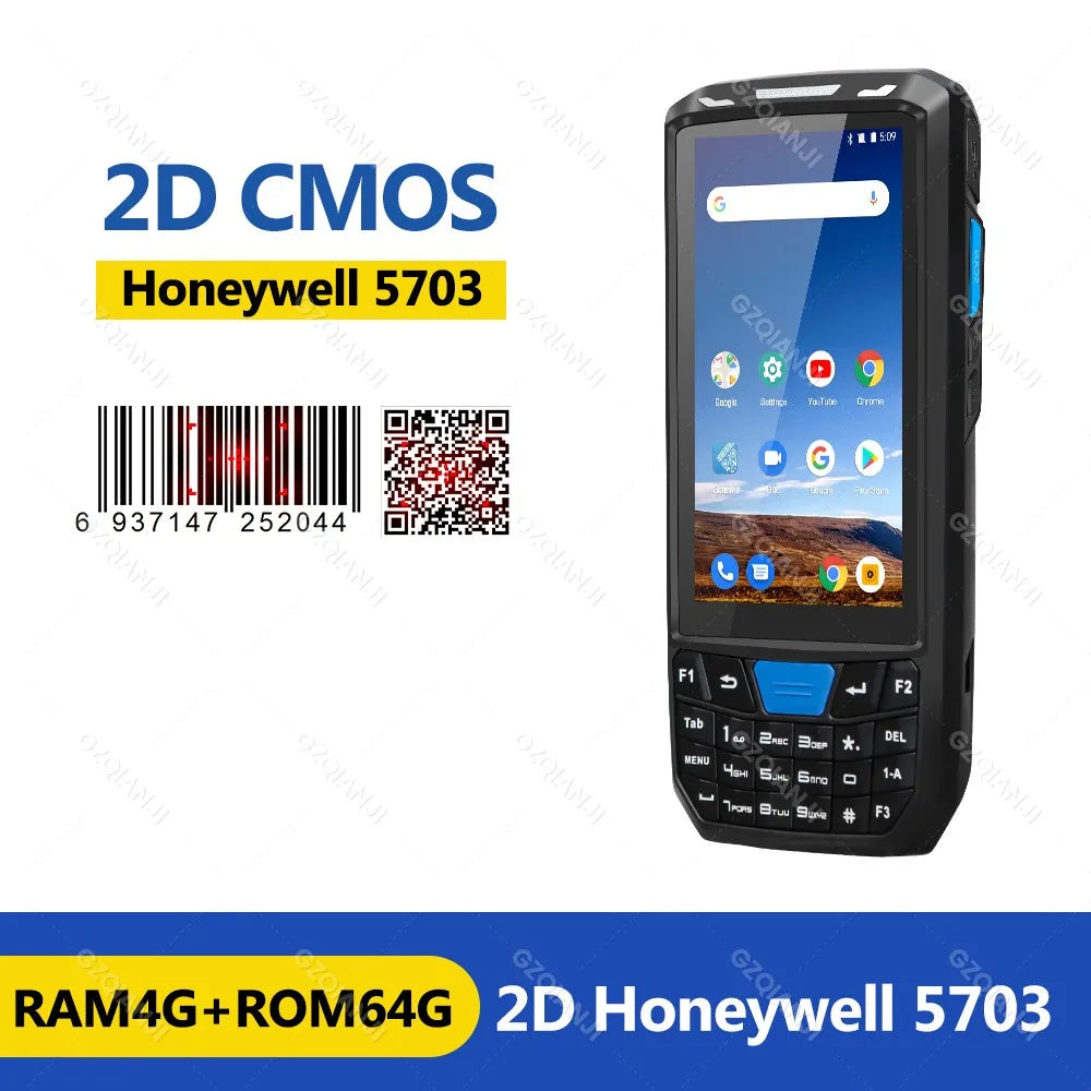 PDA Android Handheld Terminal Honeywell Barcode Scanner 1D 2D QR Portable Data Collector Terminal Device with WIFI 4G NFC
