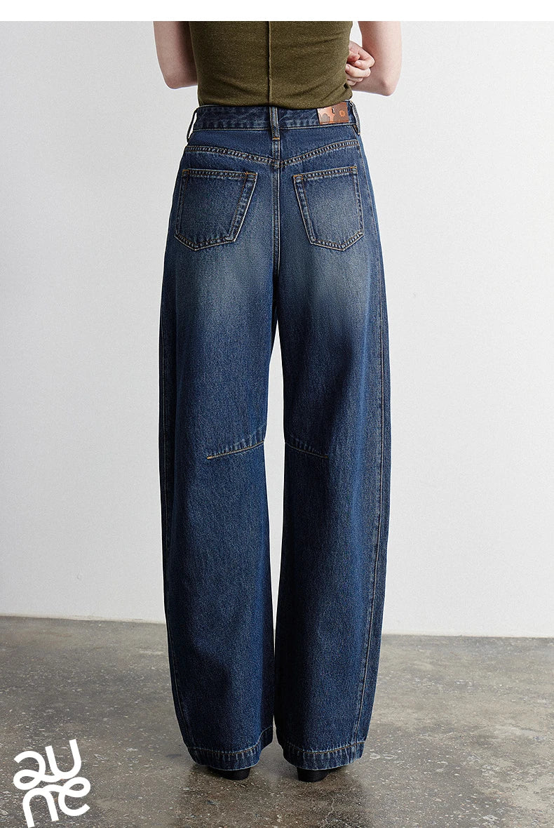 TOYOUTH Women Denim Jeans 2026 Summer New High Waist Curved Knife Pants