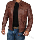 High Quality PU Coat Autumn Leather Jacket Men Slim Casual Moto Biker Stand Collar Solid High Quality Korean Leather Jakcets