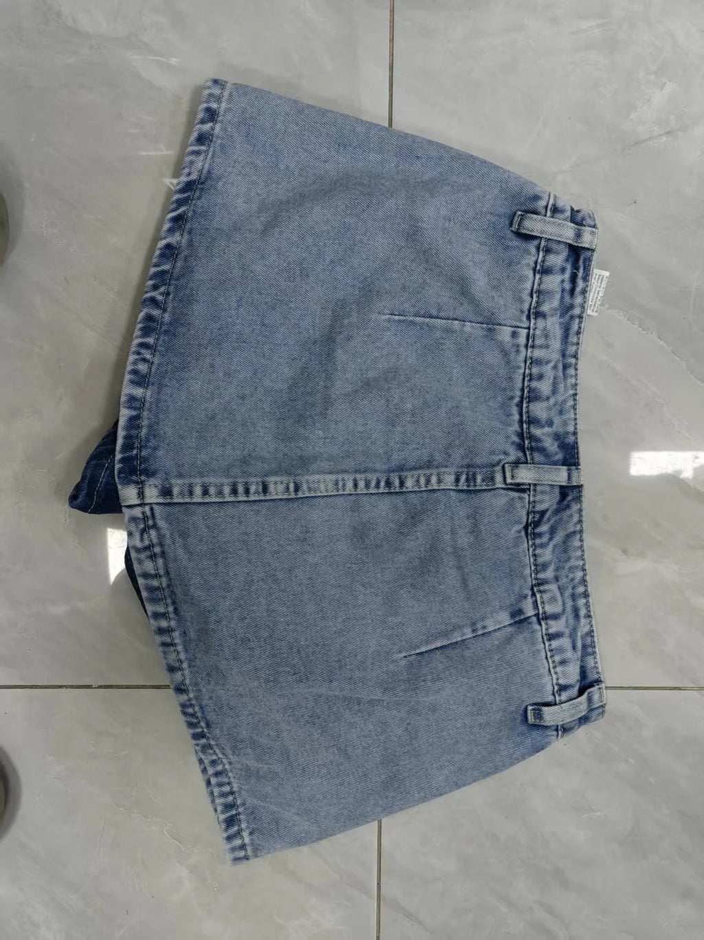 New 2026 Summer Women's Distressed Vintage Denim Short Skirt Fashionable Sexy Versatile Bodycon Short Skirt
