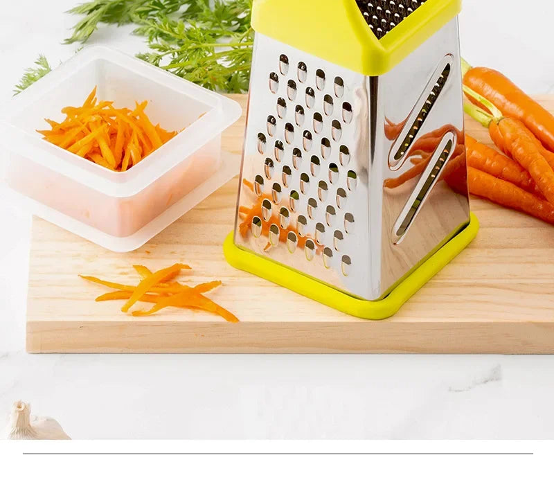 Multifunctional Vegetable Grater Chopper 4 Side Manual Stainless Steel Cheese Garlic Ginger Fruit Cutter Slicer Kitchen Gadgets