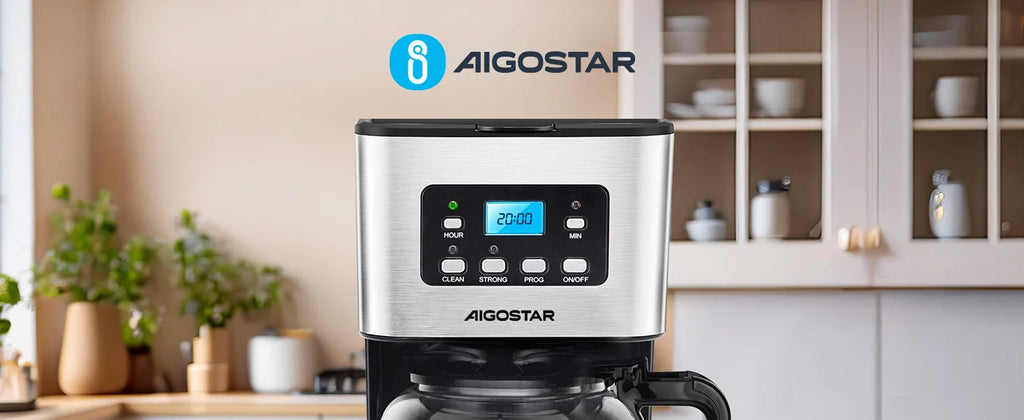 Electric Drip Coffee Maker, with Reusable Filter, Lcd Screen, 24-Hour Programmable, Self-Cleaning, 12-Cup Capacity, 950W
