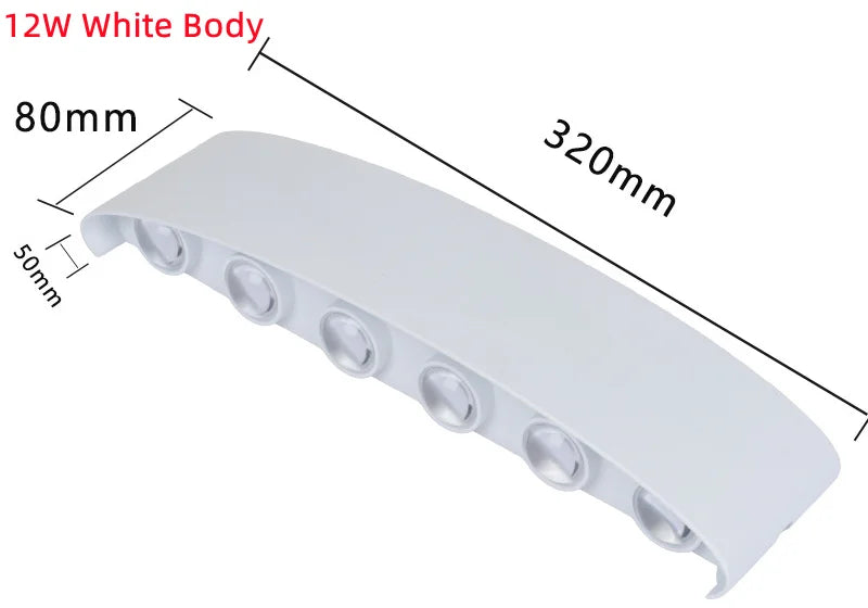 LED Wall Light 2W 6W 8W Waterproof Outdoor Wall Lamp Garden Porch Light Decor for Bathroom Bedroom Living Room AC85-265V