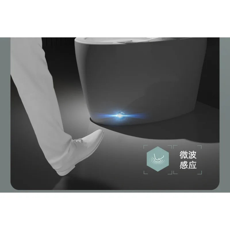 Egg-shaped smart toilet seat, fully automatic integrated household waterless pressure toilet, very practical
