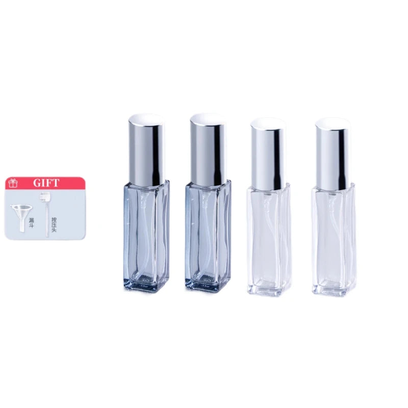 4PCS 10/20ml High Quality Perfume Spray Bottle Empty Glass Parfum Atomizer Travel Cosmetic Bottl Sample Vials Refillable Mini