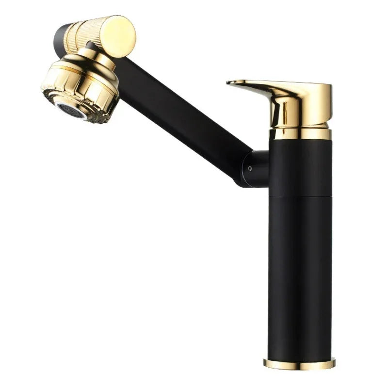 1080° Swivel Bathroom Sink Faucet Basin Faucet Mixer Deck Mounted Splash Proof Water Tap Shower Head Aerators Tapware