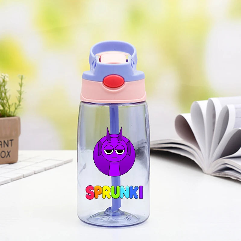 Sprunki Fashion Water Cups with Draw for Boys Girls Anime Outdoor Fashion Cup Students Portable Sports Water Bottle Kids Gifts