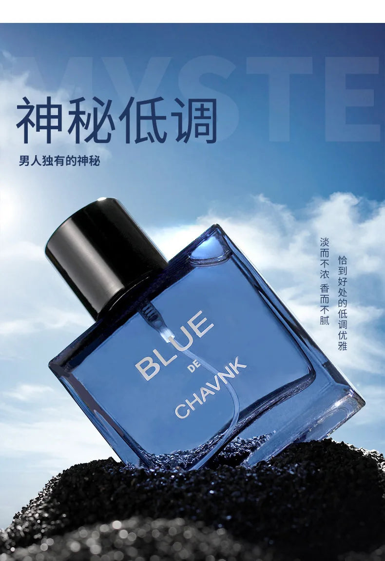 Eau De Parfum Vaporisateur Spray 50ML Blue Men's Prefume Fruity Note Man's Unique Mystery Calm and Successful Taste