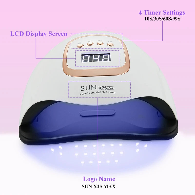 SUN X27MAX New 81LEDs UV LED Nail Lamp Powerful Nail Dryer for Gel Polish Professional Nail Art Manicure Lamp for Home and Salon