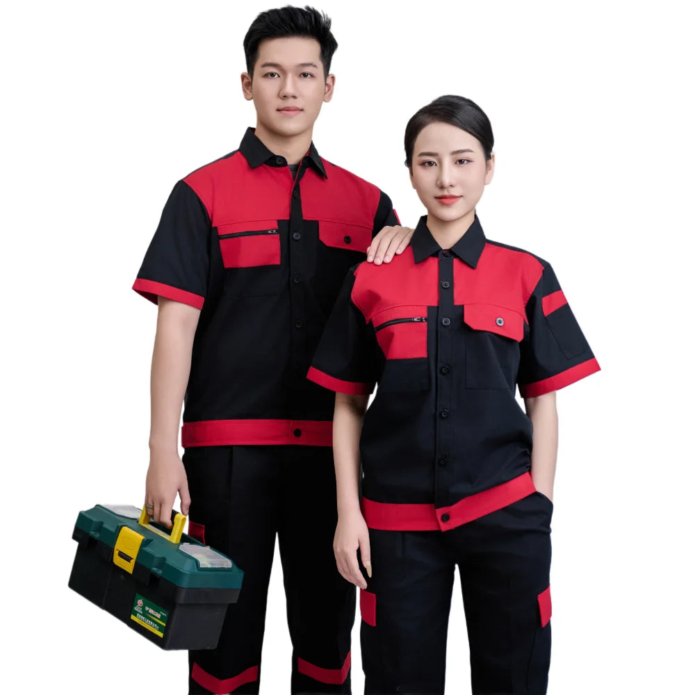 Comfortable New Hi Visibility Safety TC Fabric Top Durable FMF Women's Black Red Short-Sleeve Vietnamese Breathable Workwear