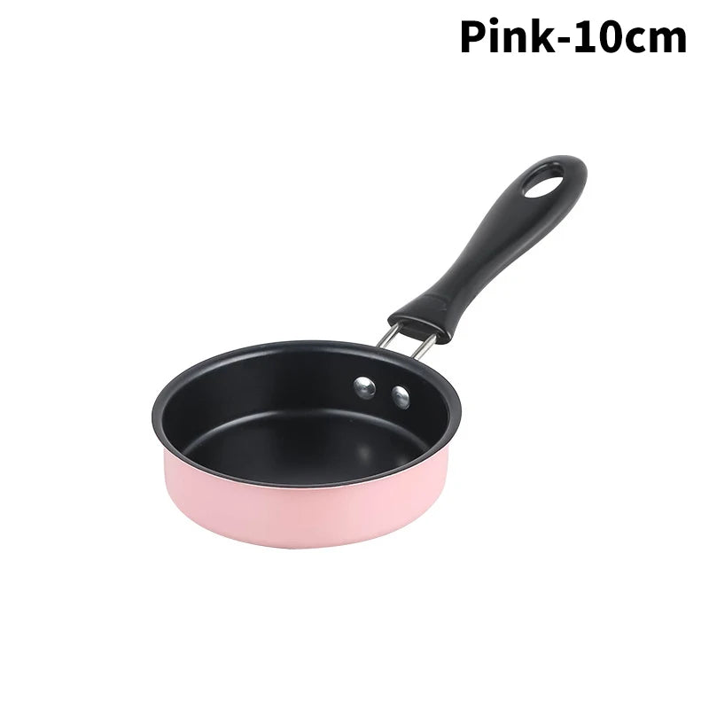 Mini Frying Pan Stainless Steel Prevent Stick Induction Pot Round Breakfast Small Fry Egg Pan With Long Handle Kitchen Gadgets