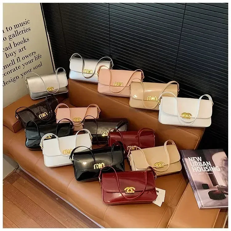 Classic Designer Leather Handbag For Women Crossbody Shoulder Bag Elegant Ladies Tote Purse Luxury Brand