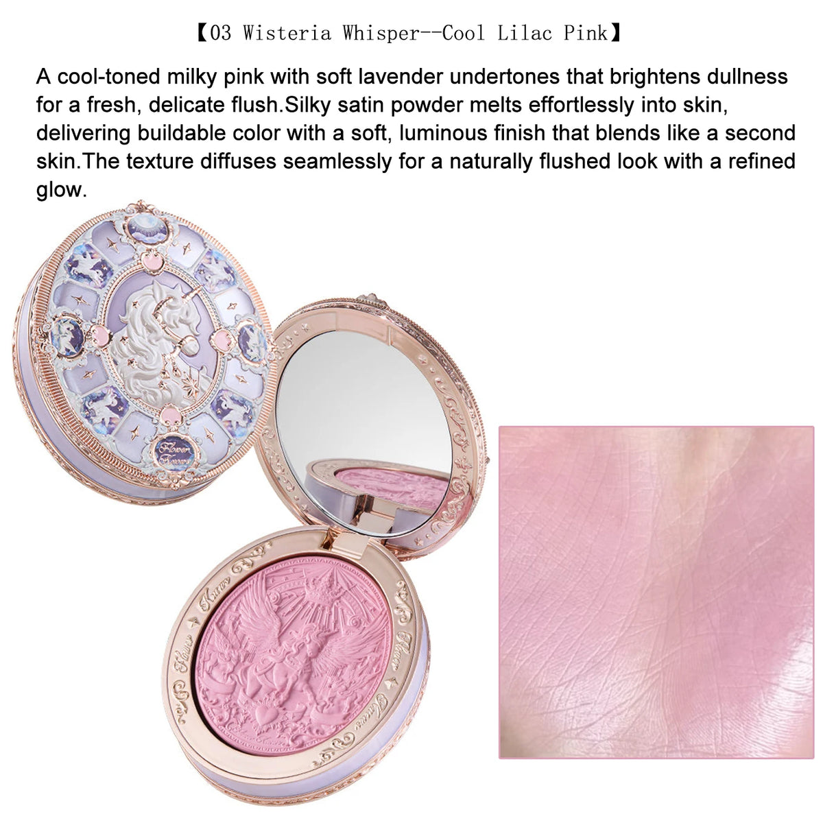 Flower Knows Knight Unicorn Makeup Set Eyeshadow Blush Lipstick Loose Powder Long Lasting Fantasy Princess Beauty Kit Cosmetics
