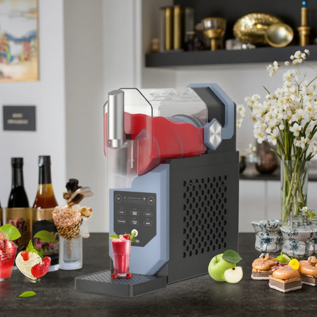 2L Stainless Steel Electric Slush & Ice Cream Maker, Fast Freezing for Home & Commercial Use