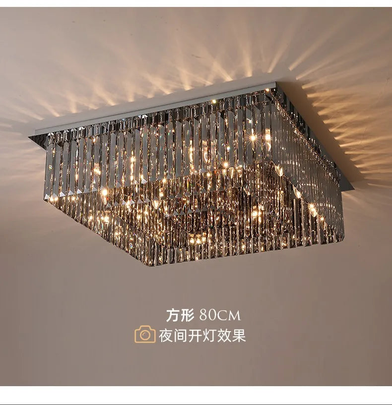Modern Crystal for Dining Room Led E14 BULBS K9 Crystals Lighting Lamp Living Room Ceiling Light