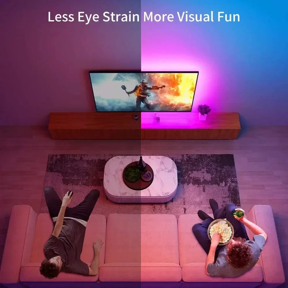 RGB Ambient Light Strip USB 5V LED 5050 Music Sync Flexible Tape Smart Home Lights Remote APP Control for Room TV DIY Decoration