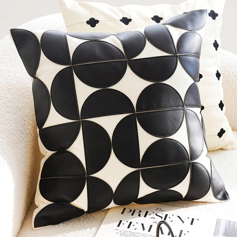 45x45/30x50cm Black White Embroidered Pillow Cover Decorative Cushions Pillow Covers Decorative Modern Light Luxury Sofa Decor
