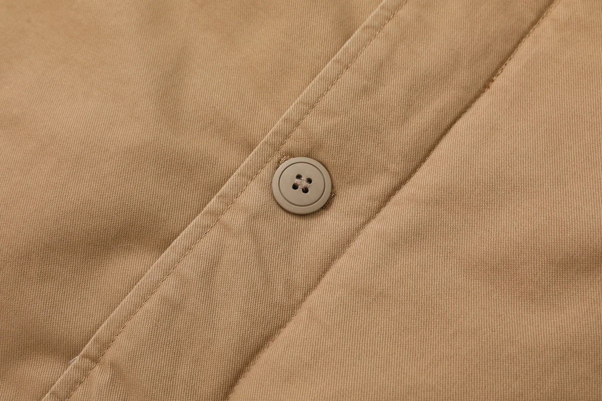 1940s N1 USN Thick Winter Mens Sherpa Fleece Deck Jacket Khaki Jungle Cloth Warm Heavyweight Vintage Parka Cotton Coat For Men
