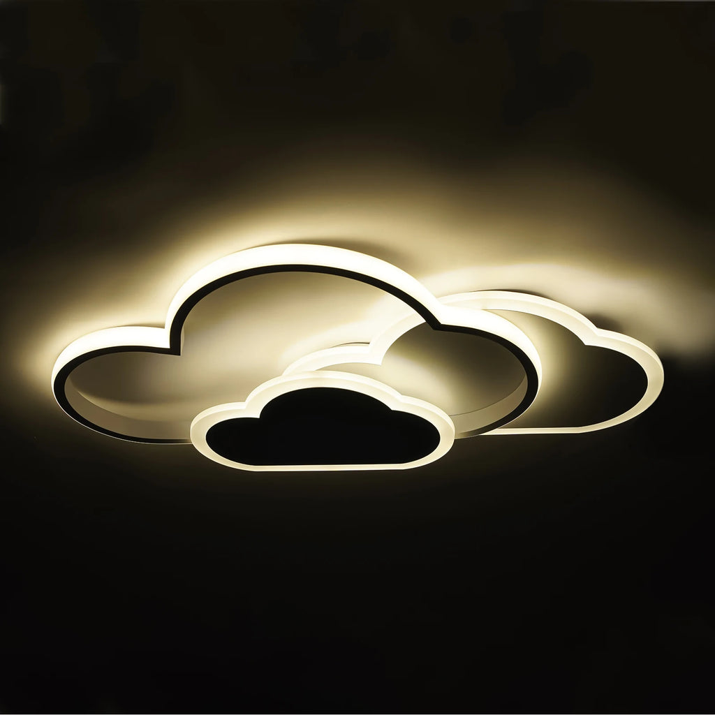 Cloud Shape LED Ceiling Light Fixture Modern 3-Color Lighting Acrylic Ceiling Lamp for Living Room Bedroom Kid's Room 52x31cm